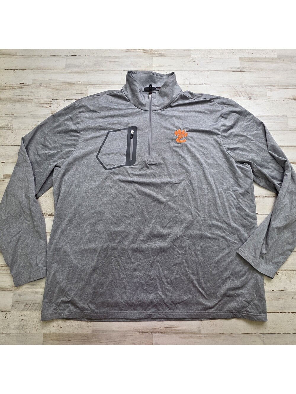 Ralph Lauren RLX 1/4 Zip Long Sleeve Gray Pullover XXL Lightweight Golf Jacket